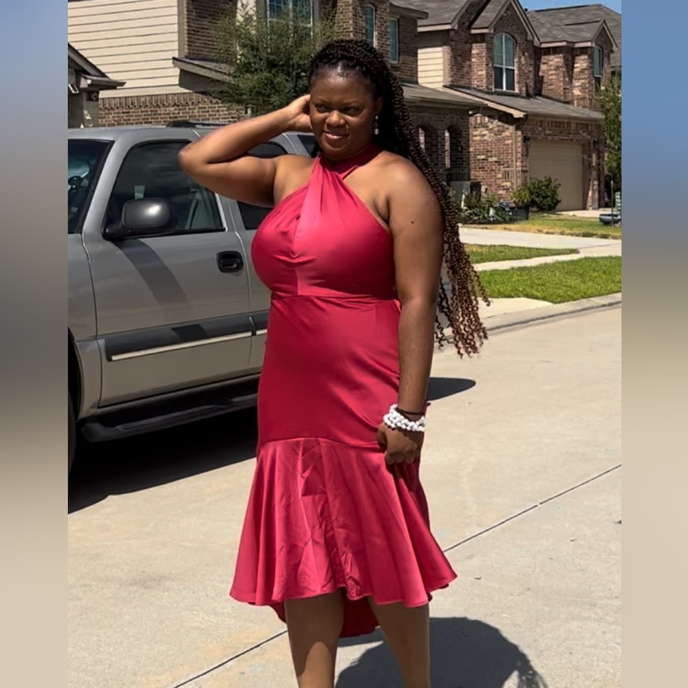 Pink semi-formal dress